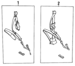 764590800 - Electrical: Seat Belt Assembly for Subaru: Justy Image