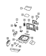 68200126AB - Interior Trim: Floor Console Mat for Ram: 1500, 1500 Classic, 2500, 3500 Image