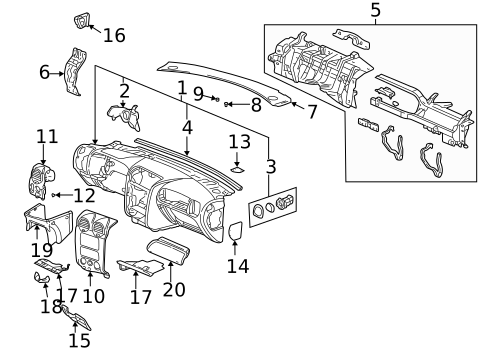 Instrument Panel for 2008 GMC Envoy #0