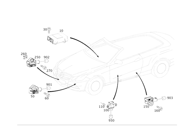 910002004124 - Electrical System: Rivet for Mercedes-Benz Image image