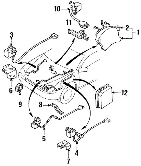 Air Bag Components for 1995 Mazda MX-3 #0