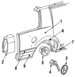 5253720 - Body: Quarter Panel for Chrysler: Imperial, New Yorker Image