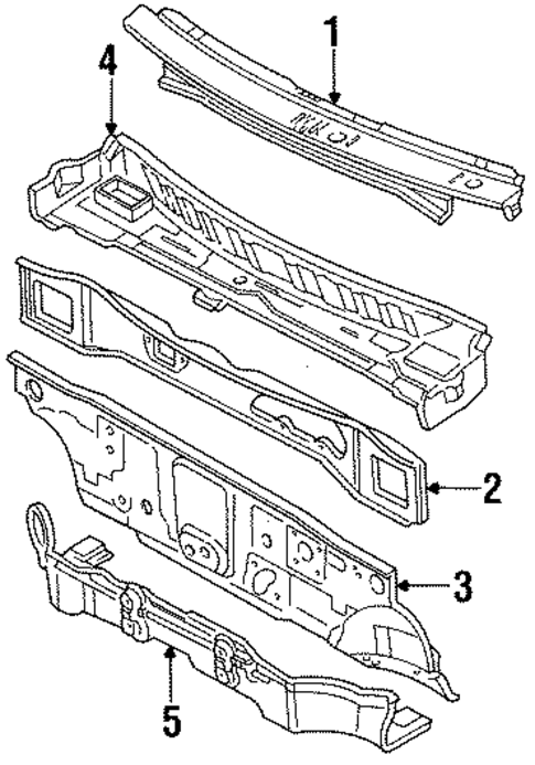 Cowl for 1997 Ford Aspire #0