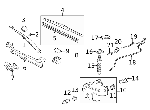 Wiper & Washer Components for 2011 Lexus IS350 #0