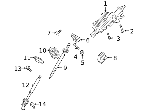 Steering Column Assembly for 2007 Land Rover LR3 #0