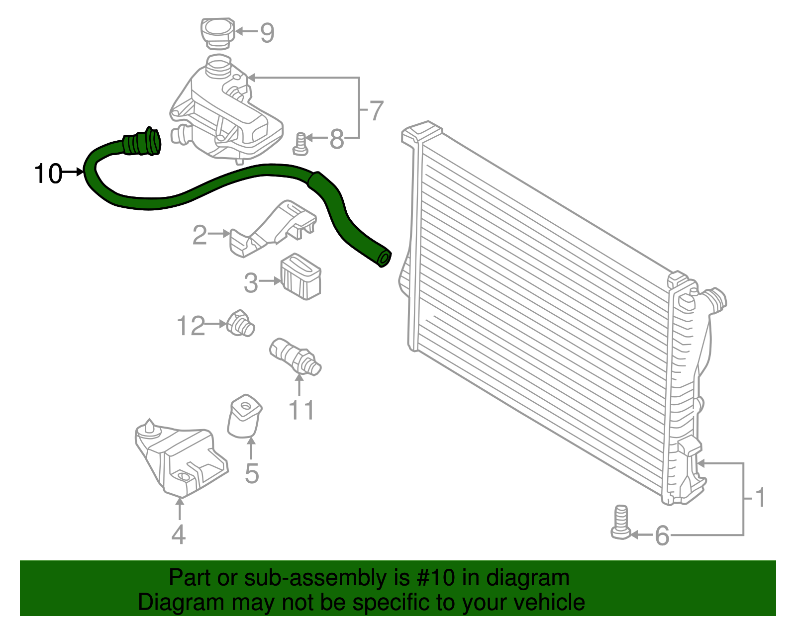 11531436122 - 1999-2002 BMW Z3 Overflow Hose (11-53-1-436