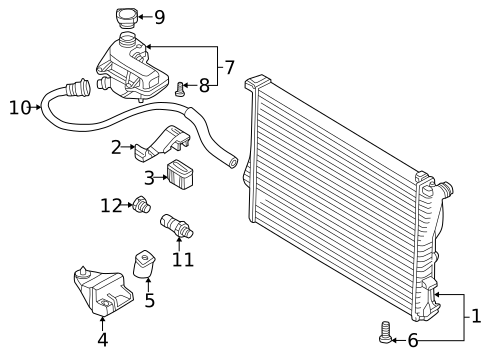Radiator & Components for 2000 BMW Z3 #0