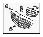 2058806906 - Body: Grille Assembly for Mercedes-Benz Image
