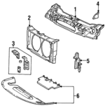 XF1Z8A284AA - Cooling System: Radiator Support for Ford: Taurus | Mercury: Sable Image