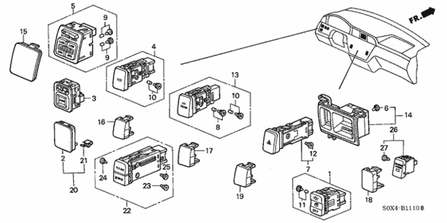 Switch for 2000 Honda Odyssey #0