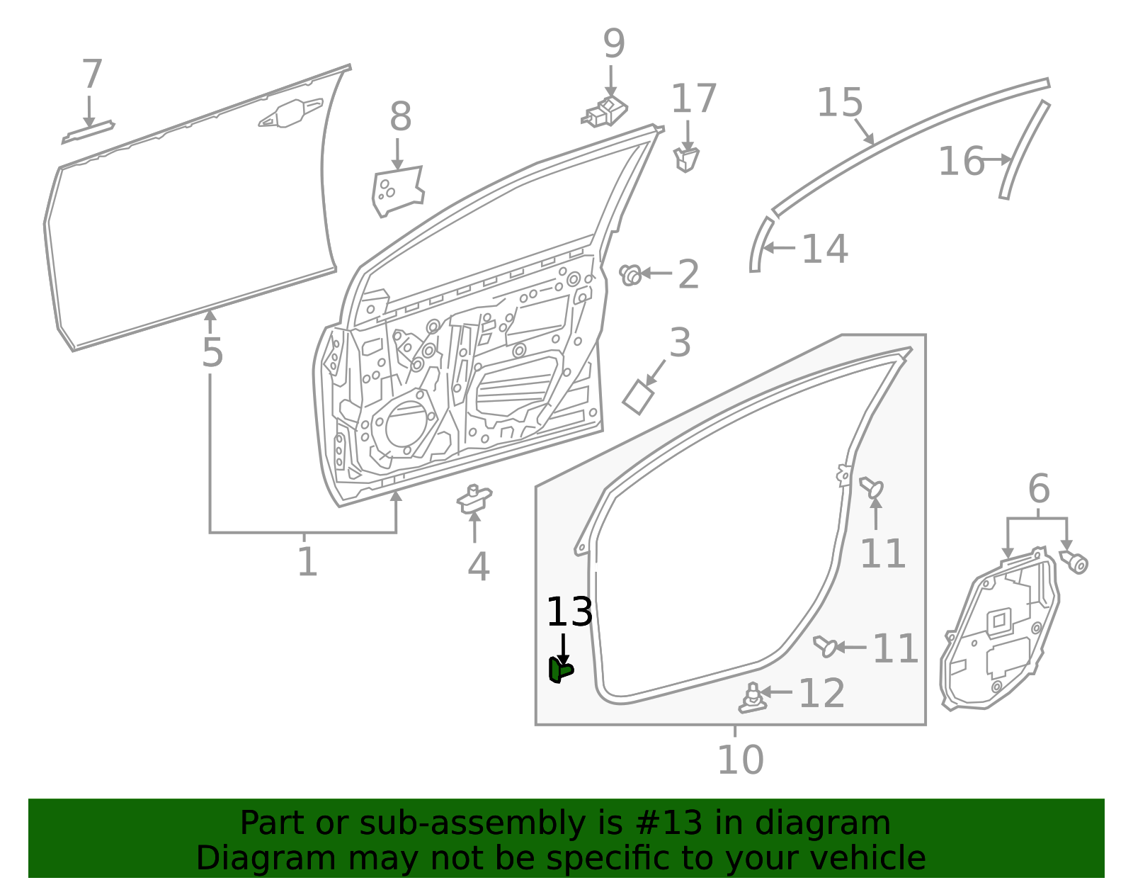 2000-2026 Toyota 2000-2024 Toyota - Surround Weather-Strip Upper