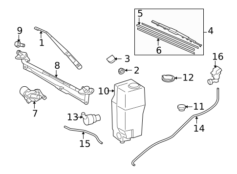 Wiper & Washer Components for 2006 Toyota Tacoma #0