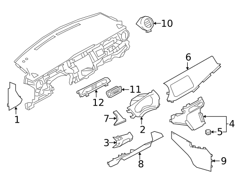 Instrument Panel Components for 2024 Nissan Kicks #0