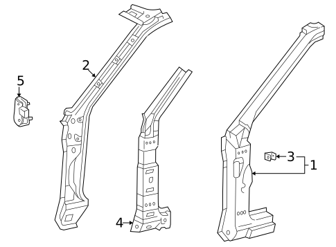 Hinge Pillar for 2001 Toyota Corolla #0
