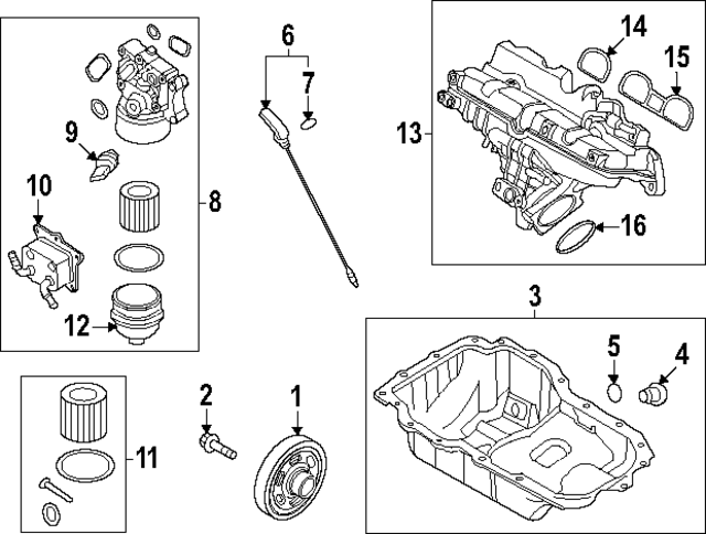 215102M880 - : Oil Pan for Hyundai Image