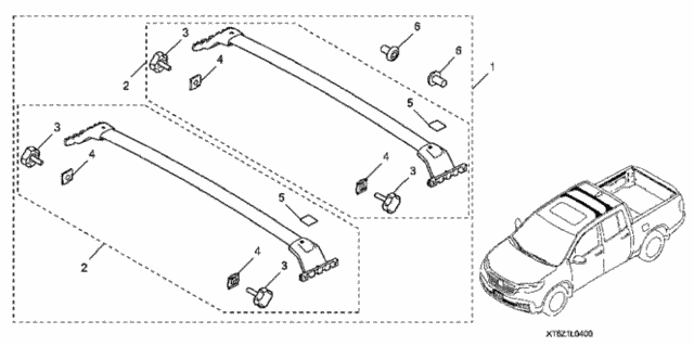 Roof Crossbars for 2019 Honda Ridgeline #0