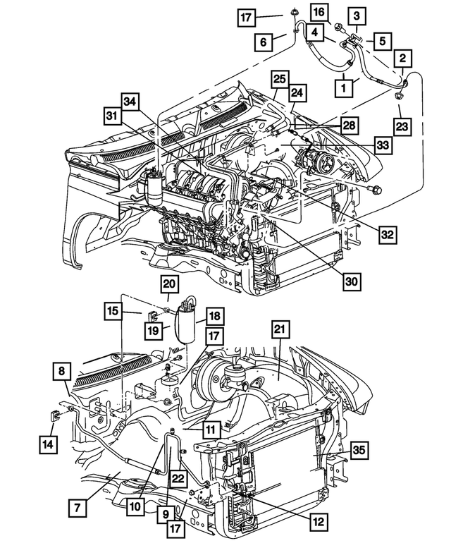 4796292 - Air Conditioning &amp; Heater: Quick Connect O Ring Kit for Mopar Image
