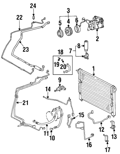 Condenser, Compressor & Lines for 1993 Lexus SC400 #0