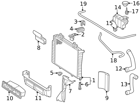 Radiator & Components for 2000 Mercedes-Benz CLK 320 #0