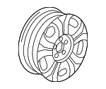 42700TR0A02 - : Wheel, Steel for Honda: Civic Image