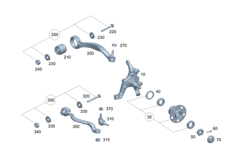 Steering Knuckle and Transverse Control Arm for 2011 Mercedes-Benz E350 #0