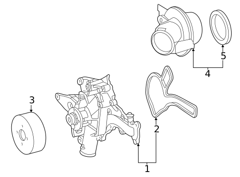 Water Pump for 2010 Mercedes-Benz G55 AMG #0