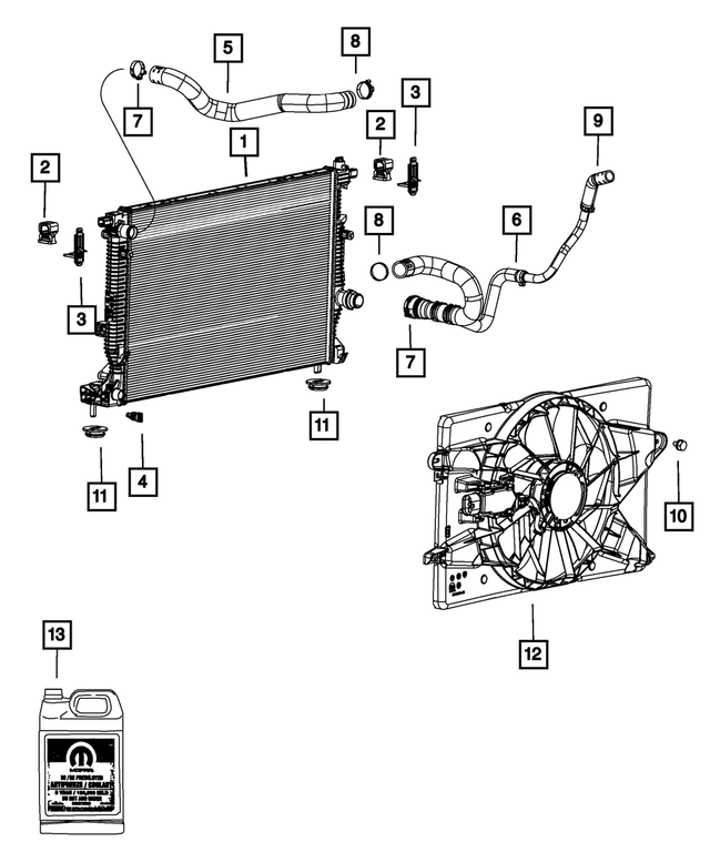 68092556AB - Cooling: Radiator Isolator for Mopar Image