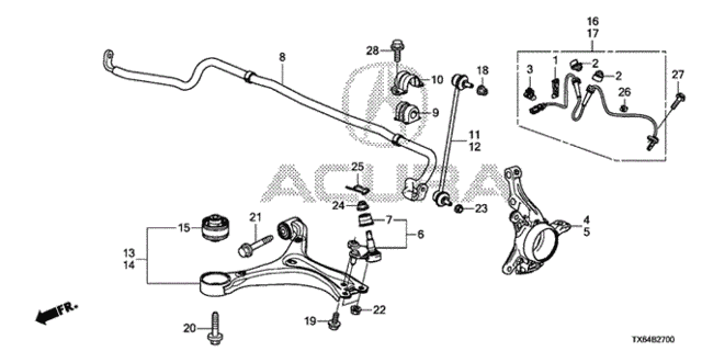 Knuckle for 2017 Acura ILX #0