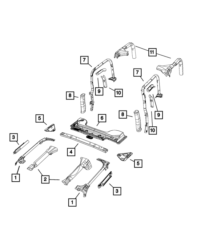 55361310AB - : Sport Bar Molding, Right for Mopar Image