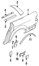 4A5809601A - Body: Quarter Panel for Audi Image