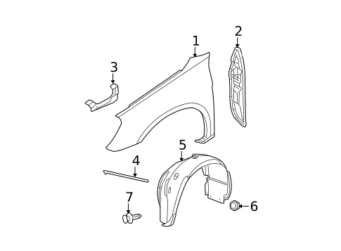 Fender & Components for 2008 Dodge Avenger #0