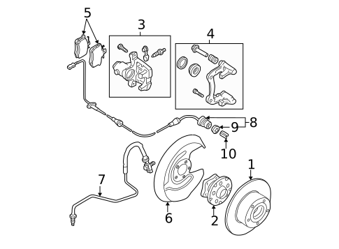 Rear Brakes for 2002 Volkswagen Passat #1