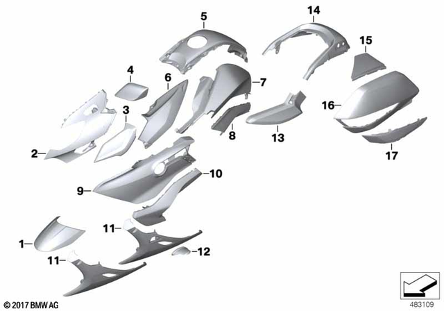 46638568947 - : Tank Trim, Left for BMW-Motorrad Image