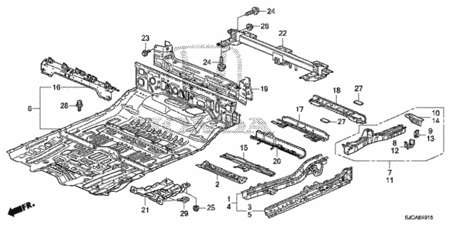 Floor Panels - Trailer Hitch for 2014 Honda Ridgeline #0