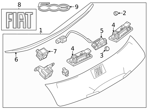 Exterior Trim - Lift Gate for 2024 Fiat 500E #0