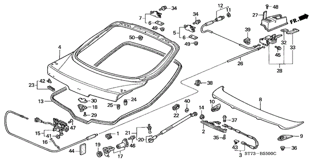 Tailgate (1) for 1997 Acura Integra #0