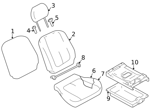 Front Seat Components for 2005 Suzuki Grand Vitara #0
