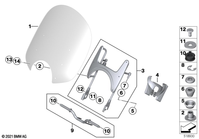 46631542104 - : Wind Deflector for BMW-Motorrad Image