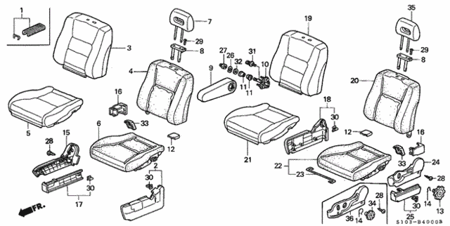 Front Seat for 2000 Honda CR-V #0