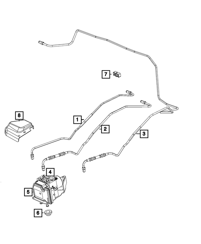 6509495AA - Brakes: Brake Tube Clip for Mopar Image