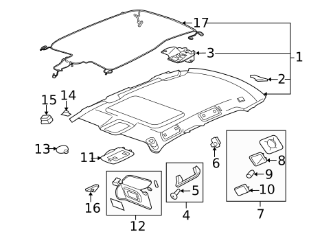 Interior Trim - Roof for 2011 Buick Lucerne #0
