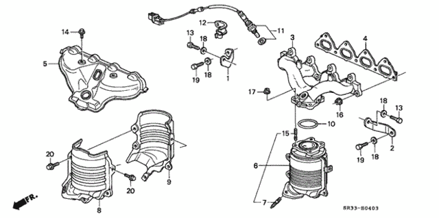 Exhaust Manifold (4) for 1995 Honda Civic #0