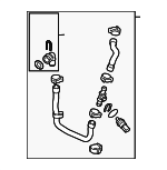 1K0122051HE - Cooling System: Lower Hose for Volkswagen: Beetle, Golf, Jetta Image