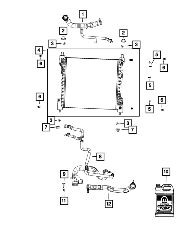 68572406AA - Cooling: U Type Nut for Jeep: Grand Cherokee L Image