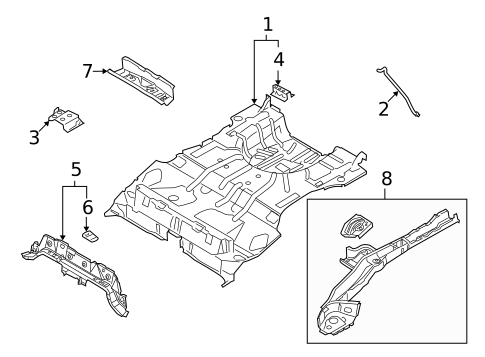 Rear Floor & Rails for 2010 Ford Focus #0