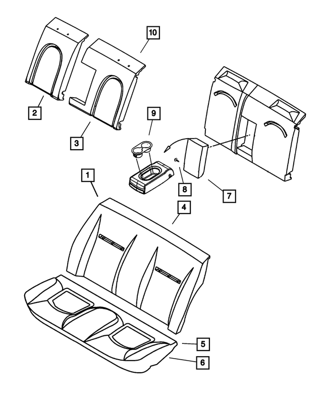 WT391T5AA - Interior Trim: Rear Seat Center Armrest for Mopar Image