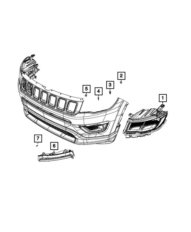 55112714AG - Electrical: Headlamp, Right for Mopar Image