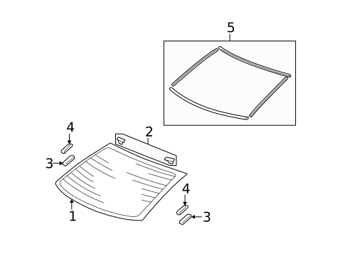 Glass & Hardware - Back for 2009 Honda Civic #1