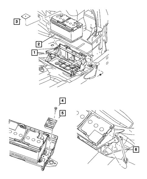 Battery, Battery Tray and Cables for 2009 Dodge Charger #0