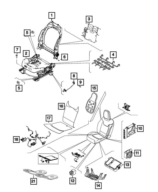 68610682AA - Interior Trim: Front Seat Back Frame for Mopar Image